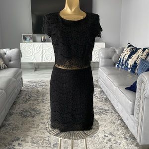 Women’s/Junior Beautiful Black Sexy Mini Lace Dress Size 5